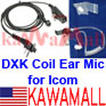 1X ICM90DSCRWDXK HD Acoustic Covert Headset Mic for ICOM 2 Pin + Screw