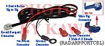 1x RADARPPORTCBL Valentine One Beltronics Escort Passport 6800 7500 S 8500 Direct Hard Wire Cable