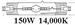 10X HLDEKB 150W 14K DE Double End Metal Halide Bulb like Coralvue