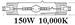 10X HLDEKA 150W 10K DE ONE PIECE Double End Metal Halide Bulb like Coralvue