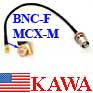 5X MFADP2NADN MCX-M to BNC-F Adapter
