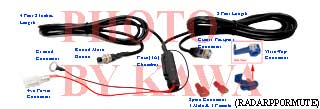 5x RADARPPORMUTE ESCORT PASSPORT RADAR Direct Cord Hard Wire SMART MUTE Button