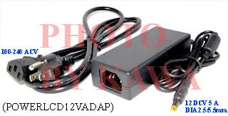 20x POWERLCD12VADAP Power Supply Cable AC Adapter 12V 5A for LCD Monitors
