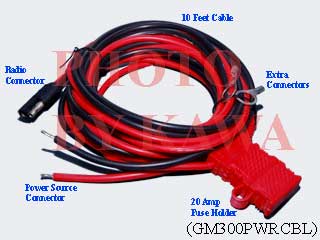1x GM300PWRCBL POWER CABLE GM300 RADIUS MAXTRAC SPECTRA CDM GTX CM200
