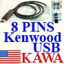 20X KWOOD8USB USB prog cable for Kenwood TKR-730