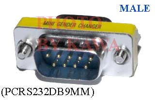 1x PCRS232DB9MM RS232 DB9 PC Male to Male Gender Changer Adapter M-M