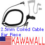 1x 25MMEARCOILP 2.5mm Coil Cable Acoustic Ear Piece for Speaker Mic