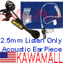 10X 25MMEARP Coil Tube Ear 2.5mm 4 Helmet MP3 & Kenwood Radio