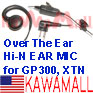 5X MOTGP3EMC64BCHK Heavy Duty Over The Ear Mic for Motorola GP300 XTN SP50 RLN6423A Style