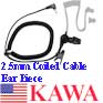 10x 25MMEARCOILP 2.5mm Coil Cable Acoustic Ear Piece for Speaker Mic