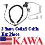 10x 35MMEARCOILP 3.5mm Coil Cable Acoustic Ear Piece for Speaker Mic