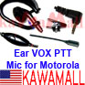 1X 62EARLONGVOXMC Ear Boom VOX PTT Mic for Motorola Talkabout Radio