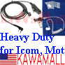 100X ICM2PNEMDXK Heavy Duty Headset Mic for ICOM, MAXON, COBRA, Motorola Talkabout 2 Pin