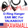 50X MOTT62ERMCDHOOK D Ring Ear Hanger Mic for Motorola Talkabout Series
