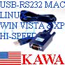 20x RS232USBHIAA USB SERIAL RS232 DB9 CABLE VISTA XP MAC LINUX PDA GPS
