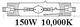 1X HLDEKA 150W 10K DE ONE PIECE Double End Metal Halide Bulb like Coralvue