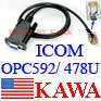 1X ICM592DB9 RS232 Programming Cable for Icom IC-F220 IC-F320 F420 OPC-592