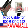 20X ICM592DB9 RS232 Programming Cable for Icom IC-F220 IC-F320 F420 OPC-592