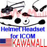 1x ICOMHELMTSPKA Full-face Helmet Headset for Icom Y-plug