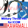 1X ICOMJYDGY Military Throat Mic for Icom Cobra (2pin) Motorola FRS 250 Radio