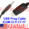 1X ICOMUSB2STUSA USB CI-V interface cable for ICOM USA Radio NEW