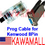 1X KWOOD8RS2 Kenwood prog cable RS232 for TKR-850