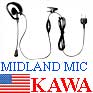 1x MDLNEARLONGMC Headset Ear Mic PTT for Midland LXT GXT GMRS Radio