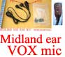 1X MIDLDEARVOXA Coil Tube Ear Mic for Midland GXT LXT Radio