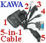 1X MOT5IN1CBL 5-in-1 Universall Programming Cable for Motorola HT GP EX GM Radios
