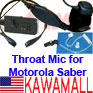 1X SBRTRTTUB Throat Mic for Motorola Saber & Astro