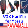 1X YSU150CTBVOX Coil Ear Mic VOX PTT for Yaesu VX150  Radio