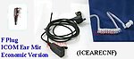 5X ICEARECNF Econ Ear Mic for ICOM radio F Plug