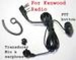 1X KEWOODEGPT Transducer Earbone Mic for Kenwood TK Handheld Radios