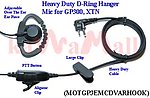 5X MOTGP3EMCDVARHOOK Heavy Duty XL D Ring Ear Mic for Motorola GP300 CP200