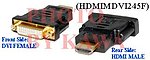 5x HDMIMDVI245F HDMI Male To DVI-I Female 24+5 DVI Adapter Converter