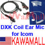 5X ICM90DSCRWDXK HD Acoustic Covert Headset Mic for ICOM 2 Pin + Screw