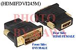 5x HDMIFDVI245M HDMI Female To DVI-I Male 24+5 DVI Adapter Converter