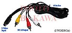 5x S7VDE3RCA 7 PIN S-VIDEO to 3 RCA Cable TV for ACER Dell LAPTOP