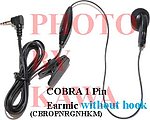 20x CBROPNRGNHKM 1 Pin Earbud NoHook Cobra Microtalk GMRS FRS Radios