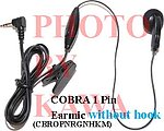50x CBROPNRGNHKM 1 Pin Earbud NoHook Cobra Microtalk GMRS FRS Radios