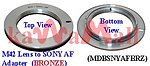 5x MDBSNYAFBRZ Bronze M42 Lens to Minolta AF Sony a100 a200 a300 a350 adapter