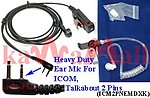 20X ICM2PNEMDXK Heavy Duty Headset Mic for ICOM, MAXON, COBRA, Motorola Talkabout 2 Pin