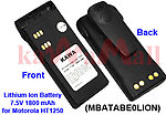 5X MBATABE0LION Li-Ion Battery 1800 mAh 7.5V for Motorola HT1250 Radio