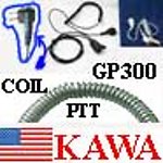 20X GP300ERCOILECON Coil PTT Ear Mic for GP300