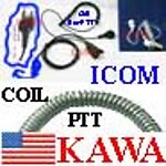 20X ICERCOILYECON Econ Coil PTT Ear Mic for Icom radio