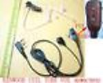 1X KNWDCTBVX Coil Ear Mic VOX PTT for Kenwood TK-350 Radio