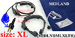 5X MIDLNDMLXLTR Military Throat Mic for Midland Radio size XL
