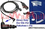 1X MOTT62EMDXK Heavy Duty Headset Mic for Motorola Talkabout 1 Pin Radio