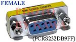 1x PCRS232DB9FF RS232 DB9 Female to Female Gender Changer Adapter F-F