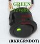 1x RKRGRNDOT Green Dot 12V Rocker Switch 